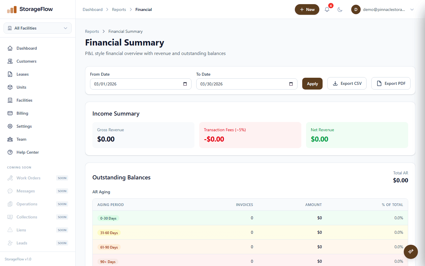 Financial Reports (light mode)